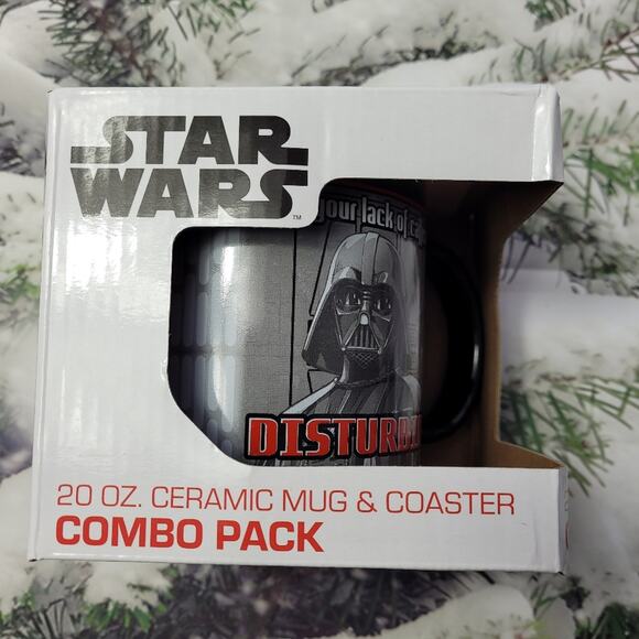 NWT in Box Star Wars Darth Vader Ceramic Mug & Coaster Combo Pack - Picture 9 of 11